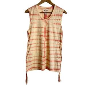 Pepin Tie Dye Side Macrame Top NWT M
